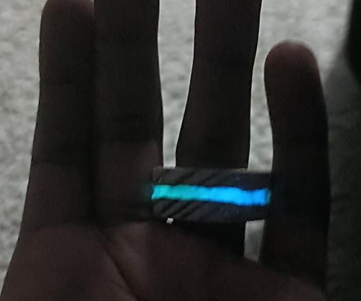 Glow in the Dark Wooden Inlay Ring From 2x4