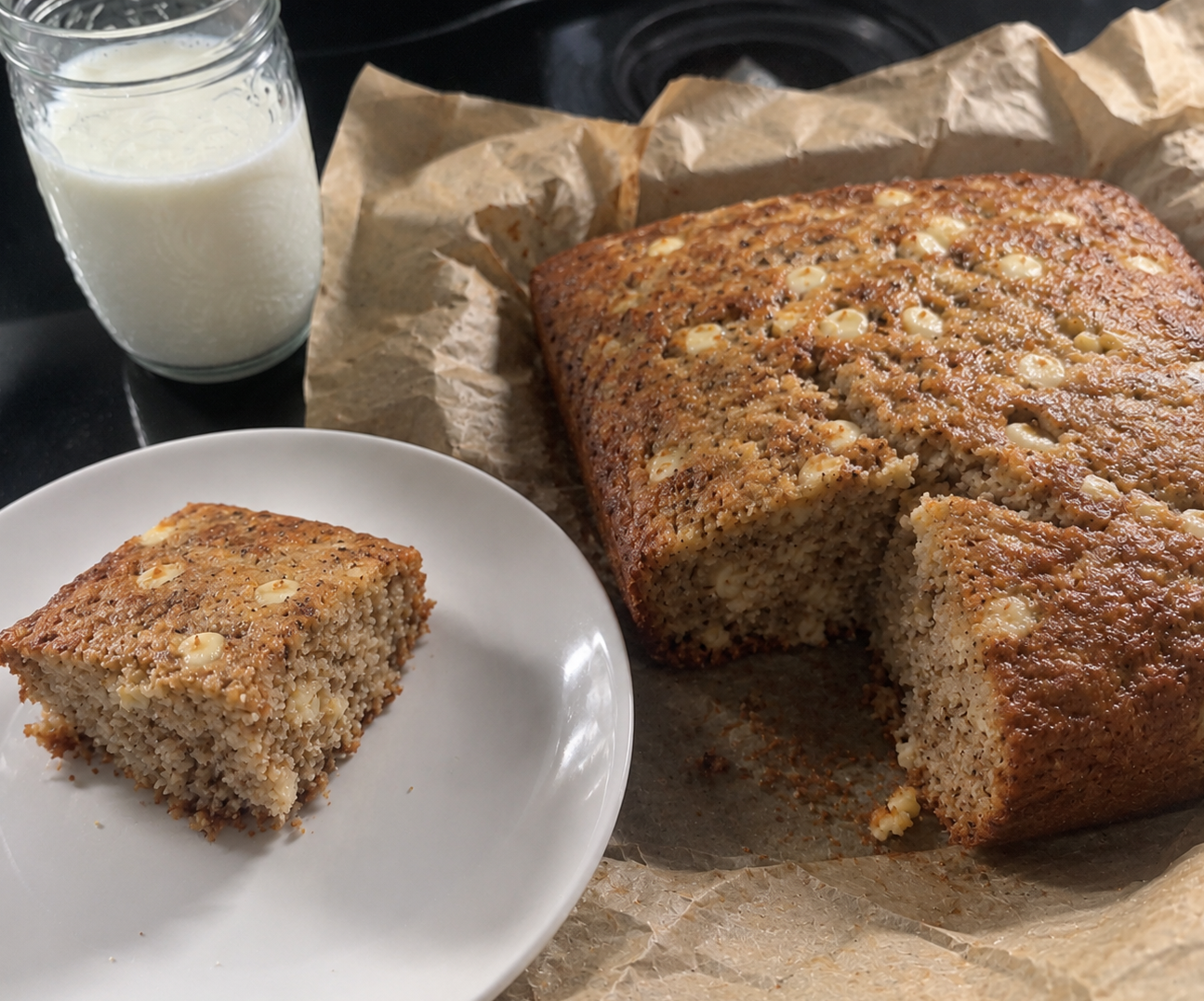 White Chocolate Macadamia Banana Bread