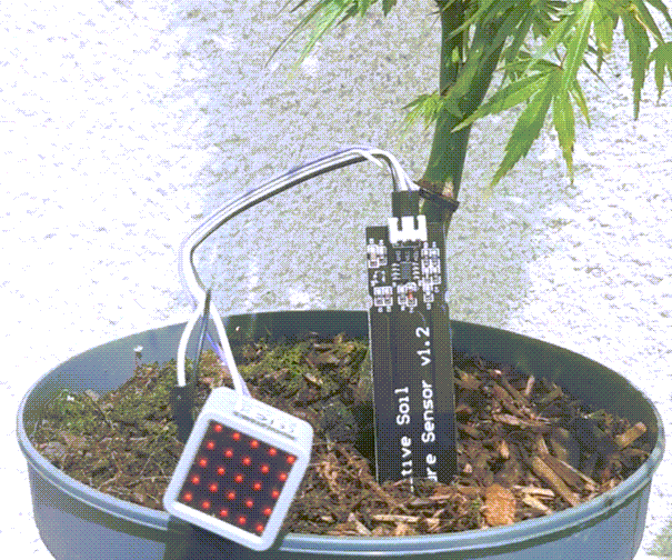 Capacitive Soil Moisture Sensor With M5Stack ATOM Matrix | M5Stack