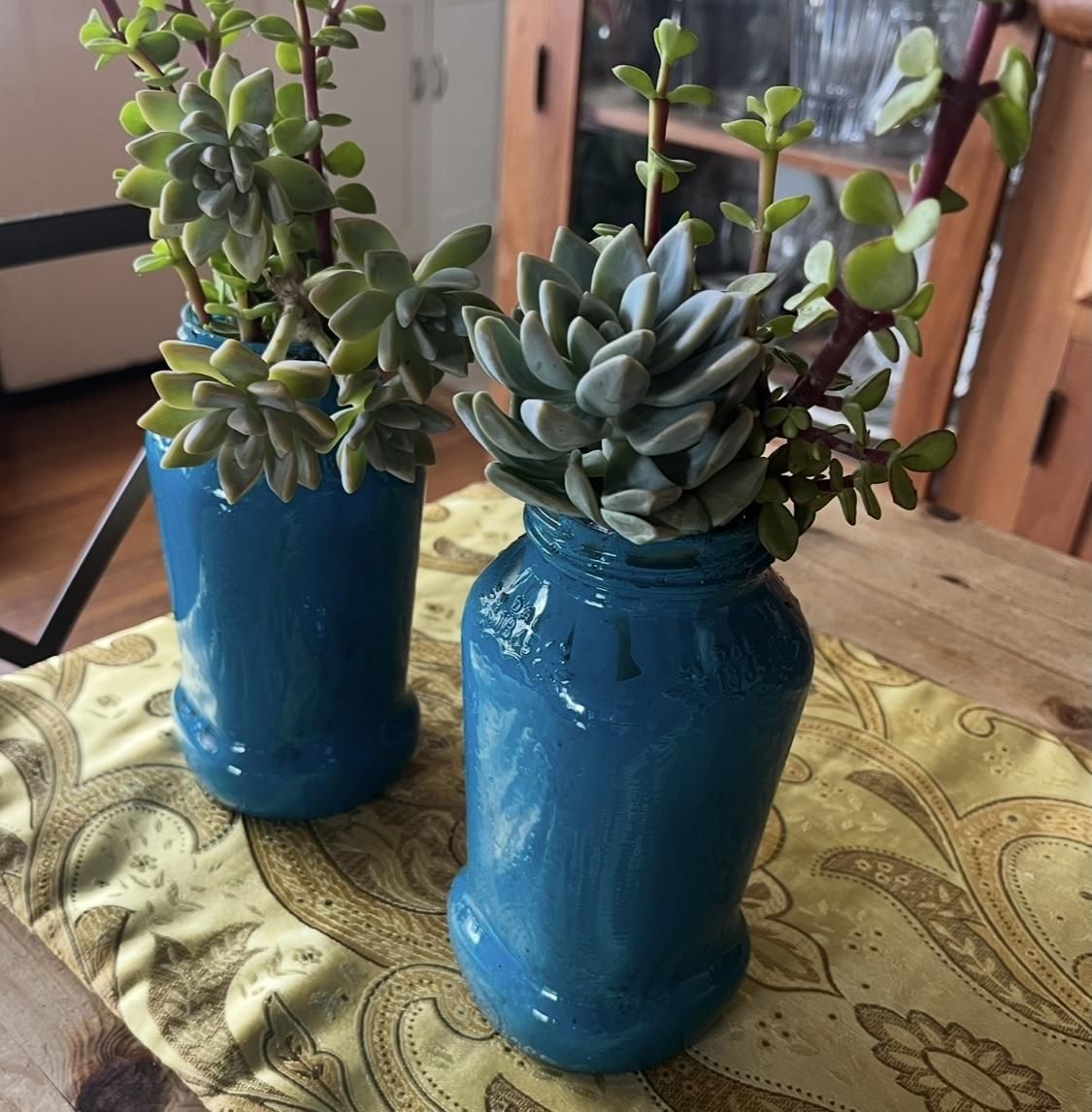 Upcycled Glass Jar Planters for Home and Garden Decor {WITH DRAINAGE HOLE}