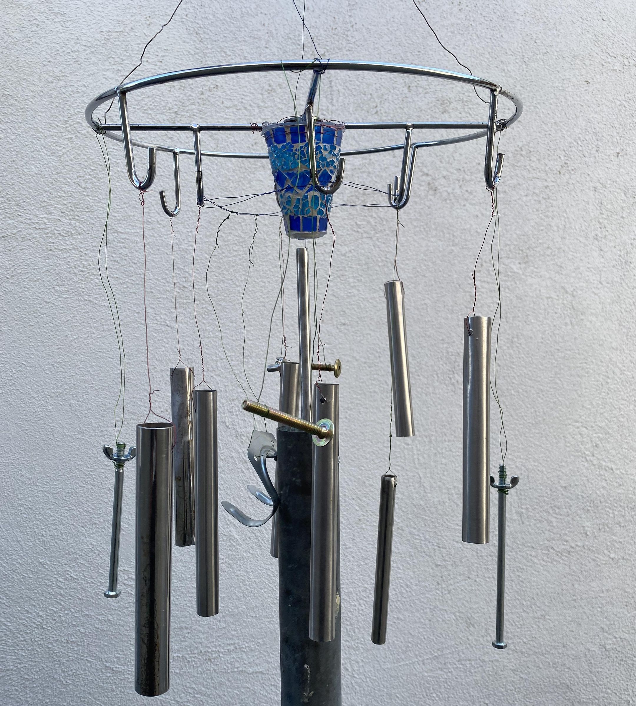 Discarded Metal Pieces Made Into a Windchime 