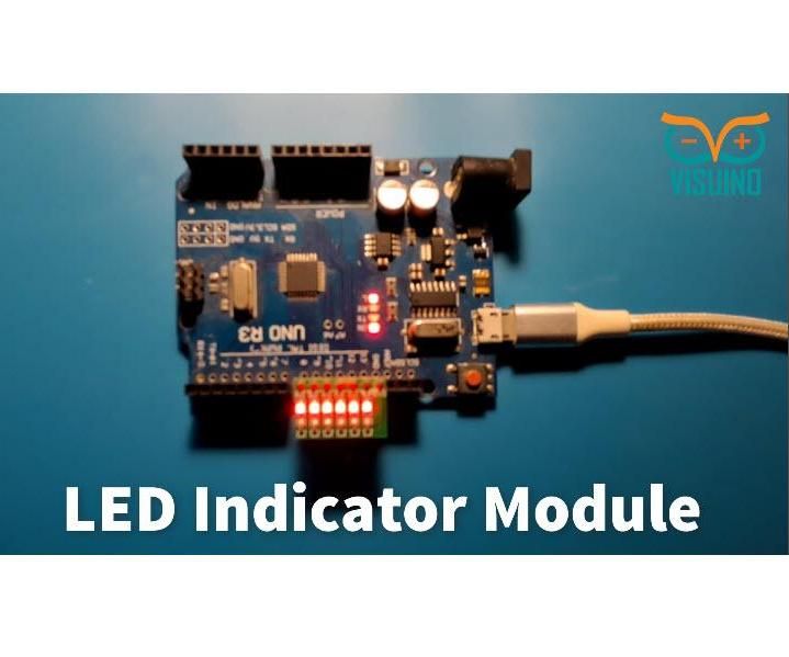 LED Indicator Module Light Effects Using Visuino