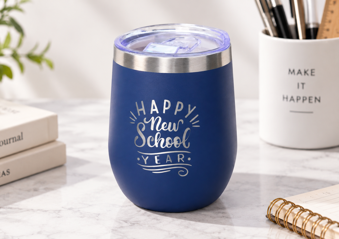 Laser Engraved Coated Stainless Steel Tumbler