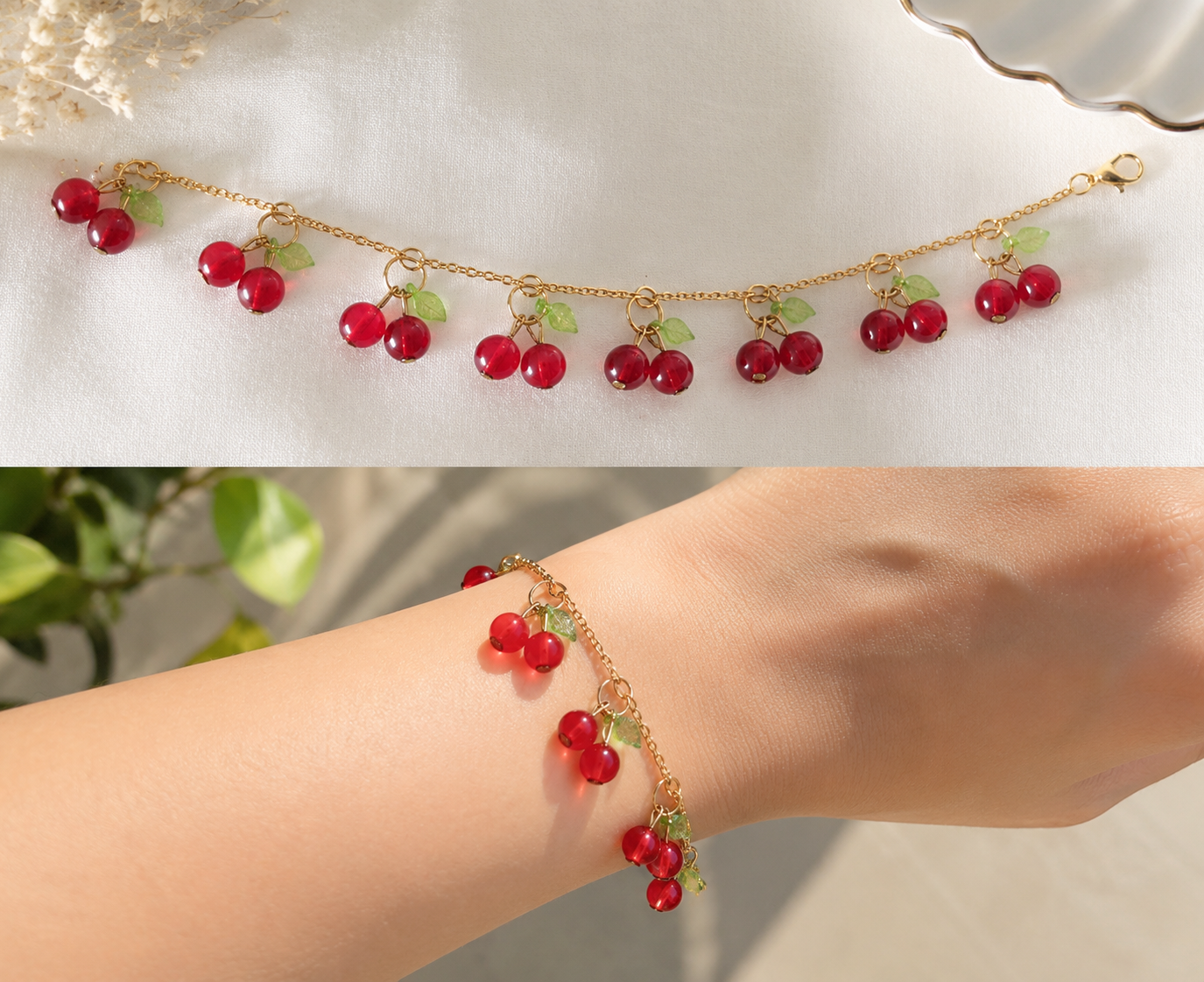 Cherry Charm Bracelet DIY