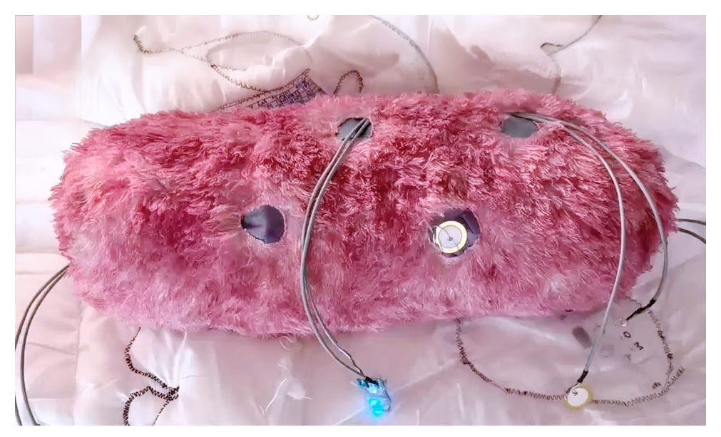 Plushie . OSC Controller Via WiFi . Soft and Squishy Memories Container.