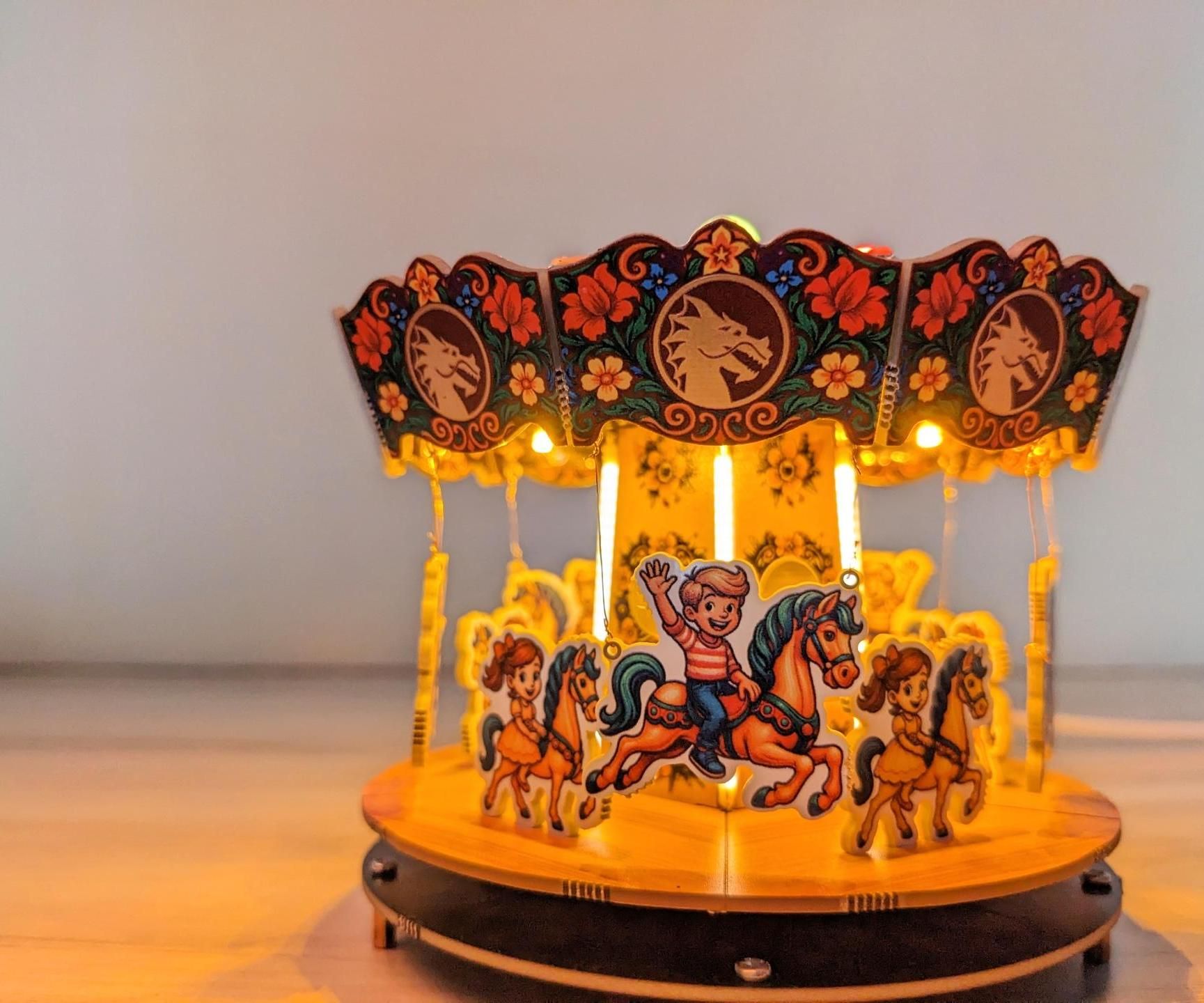 Colorful Carousel Made Entirely With PCBs
