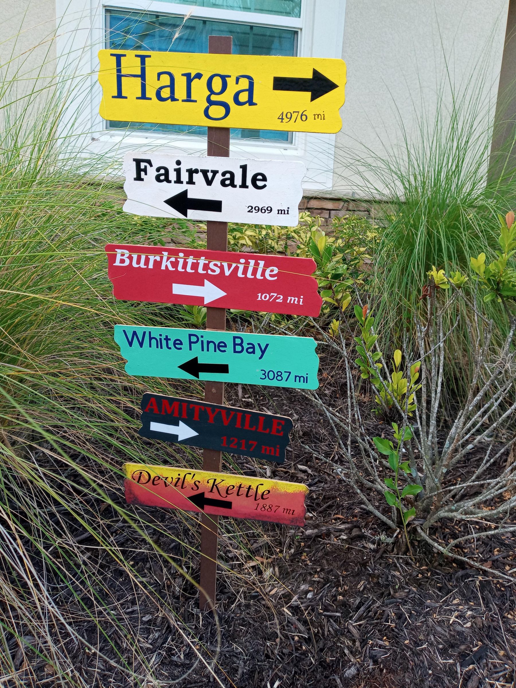 Horror Movie Towns Directional Sign
