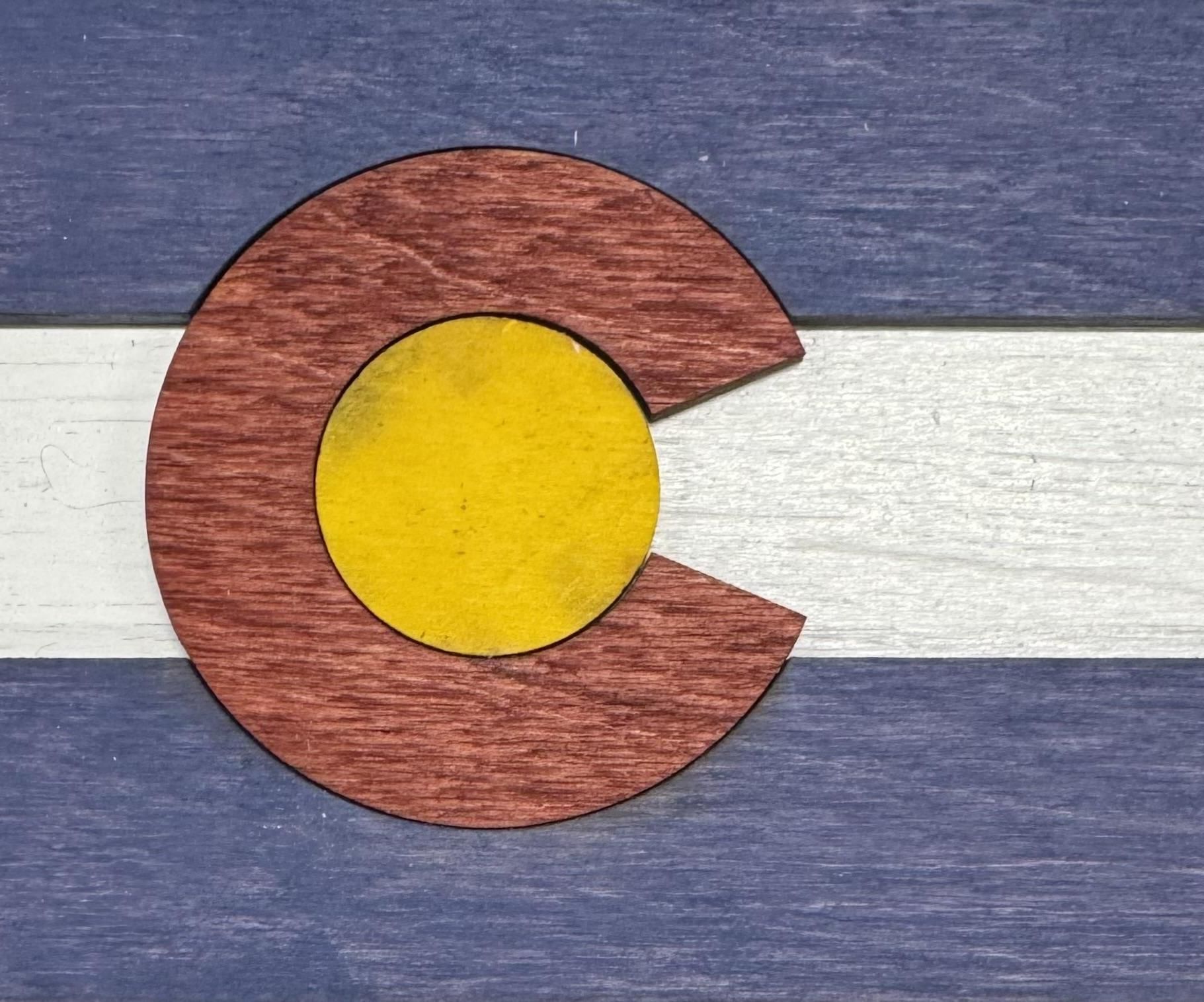 Laser Cut Colorado Flag Board