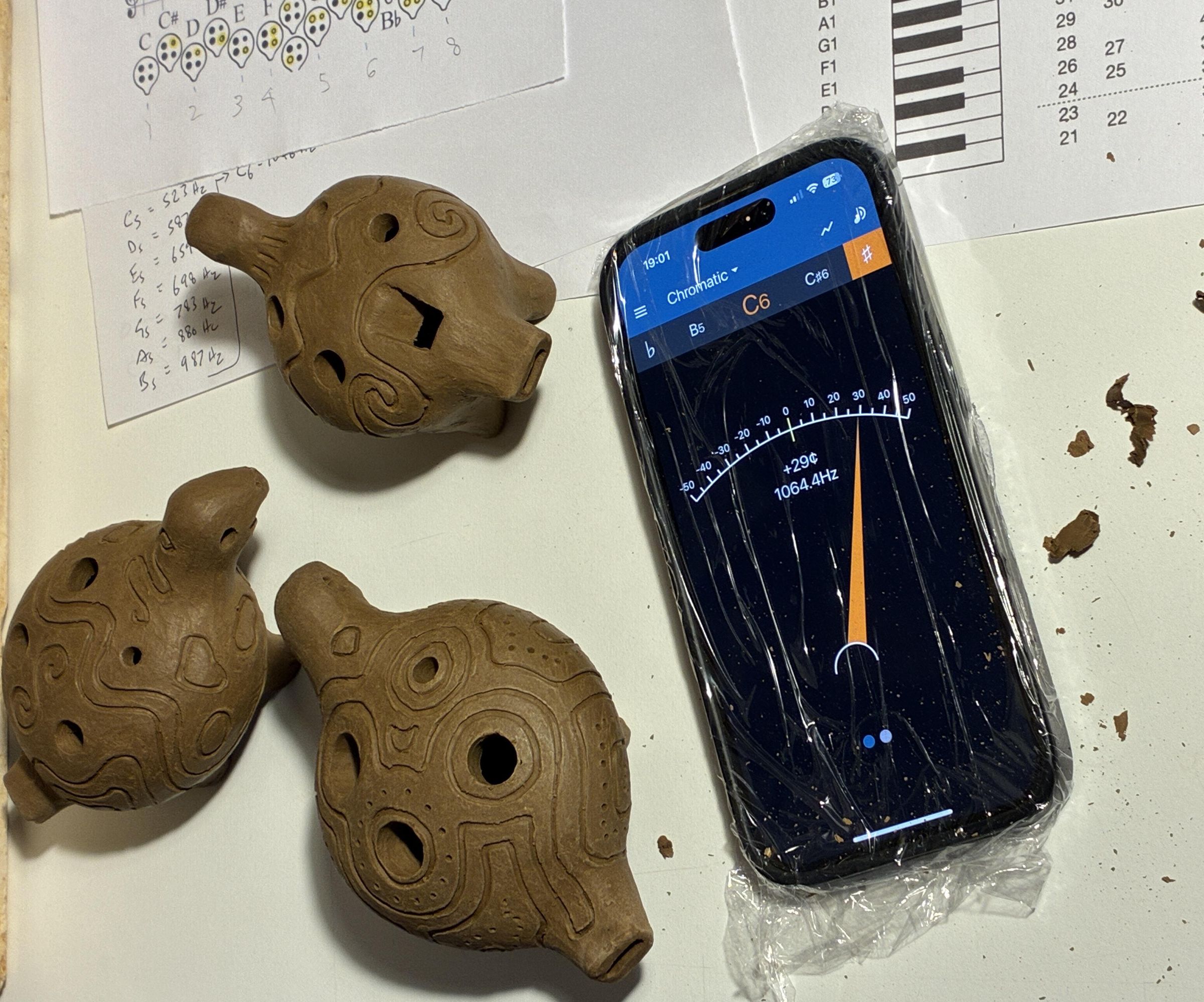 Clay Ocarina - 4 Hole - Tuneful Tortoise
