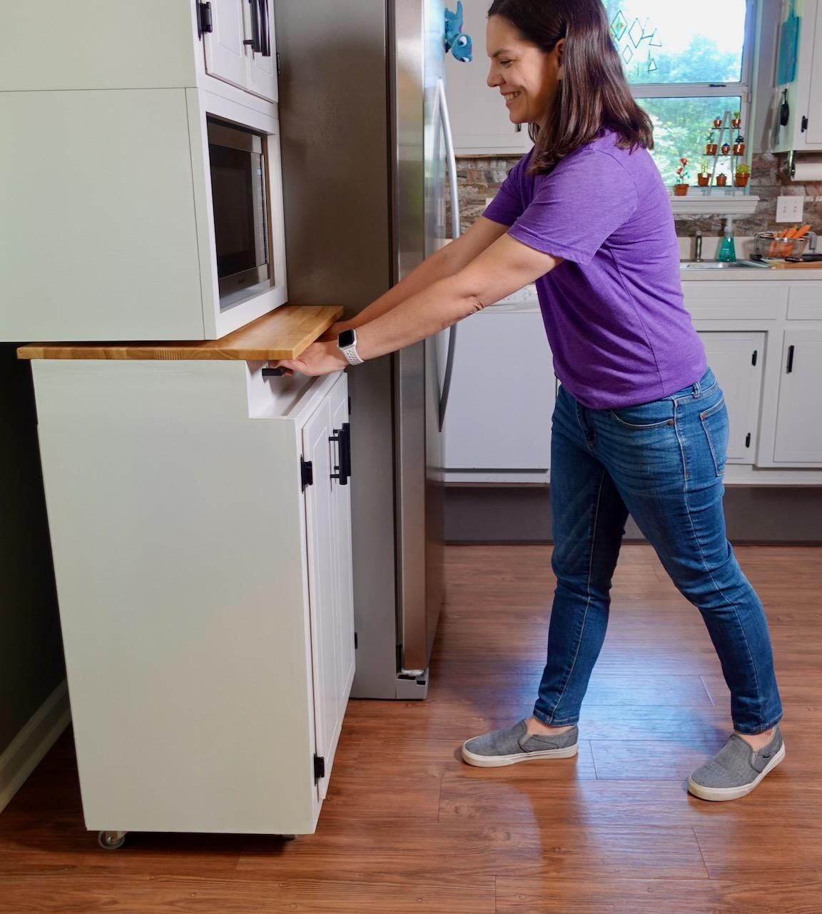 Water Damaged Cabinet to Pull-Out Kitchen Island!