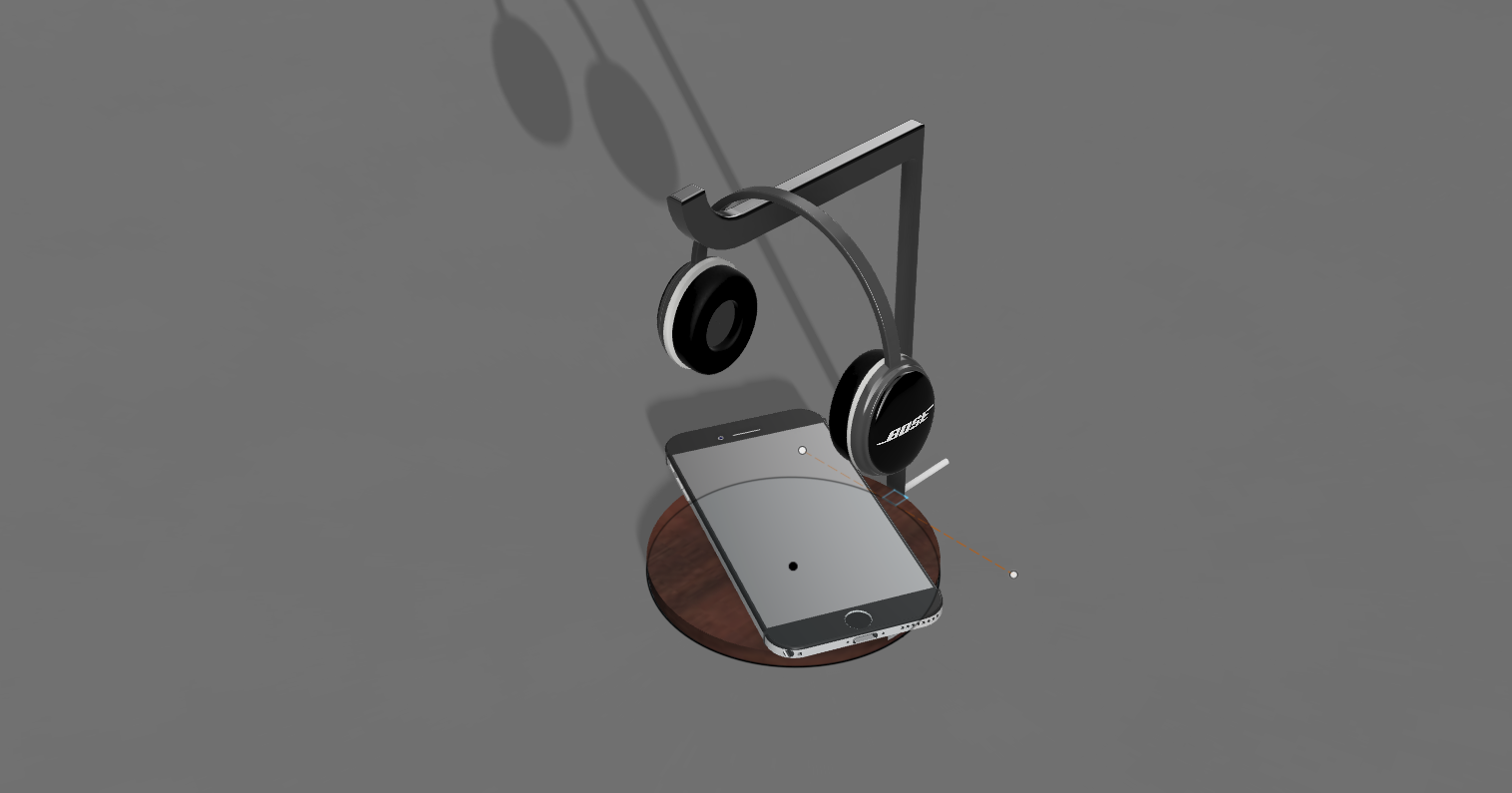 Headphone Stand With Built in Wireless Phone Charger