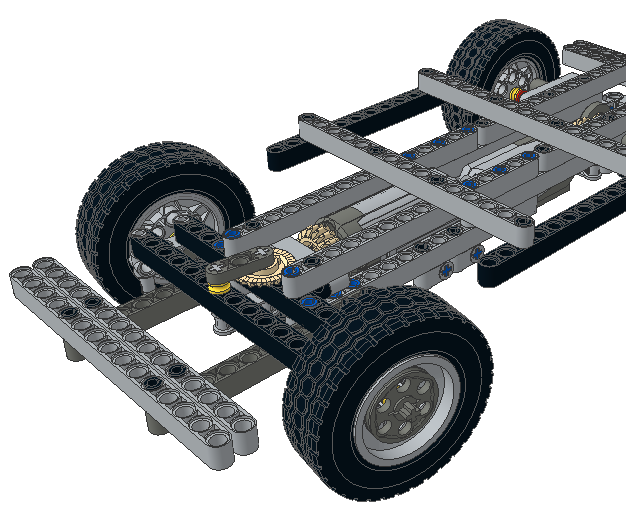 LEGO Car With Motorized Driving and Steering