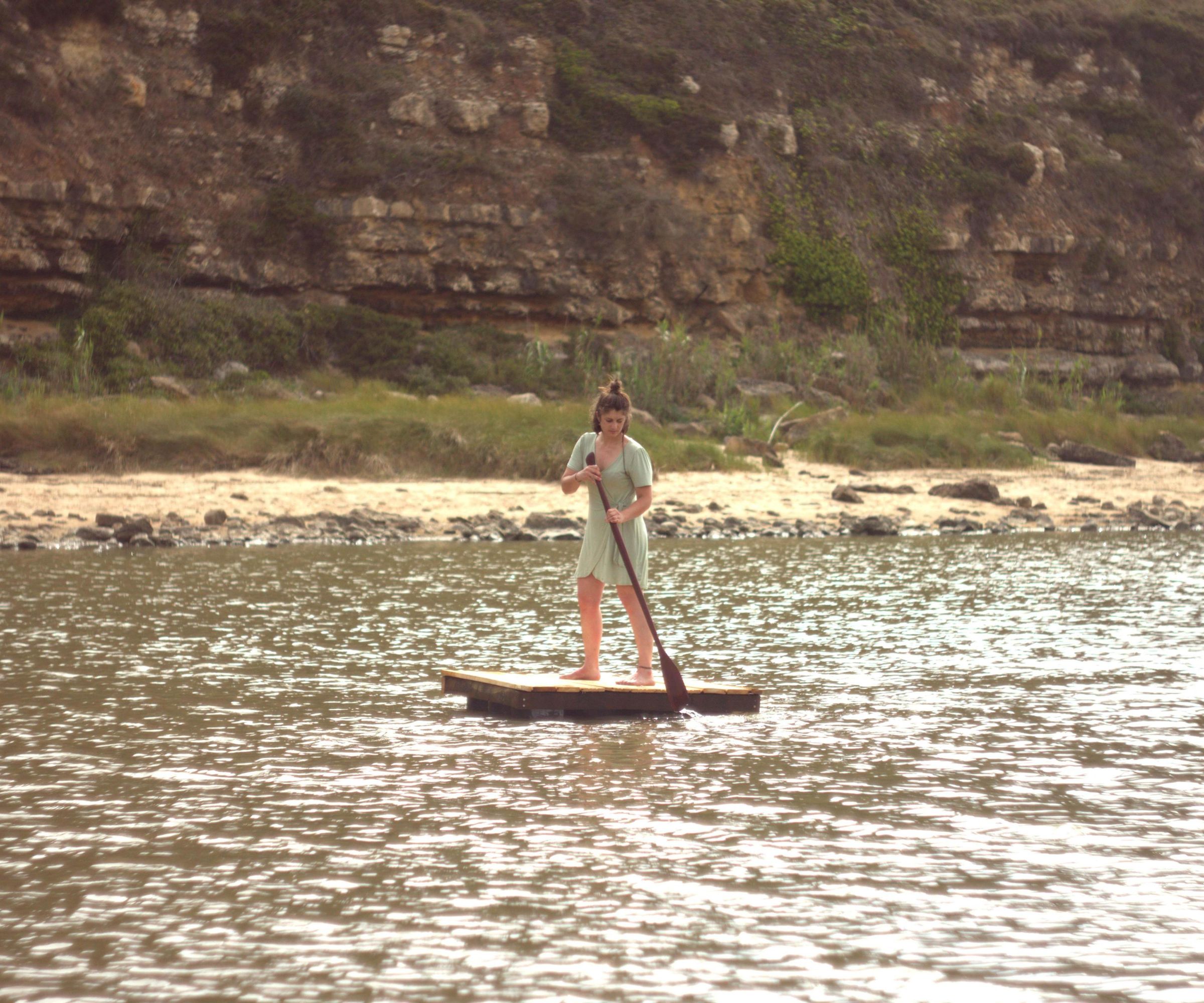 Building a Raft and a Paddle With Reused Materials