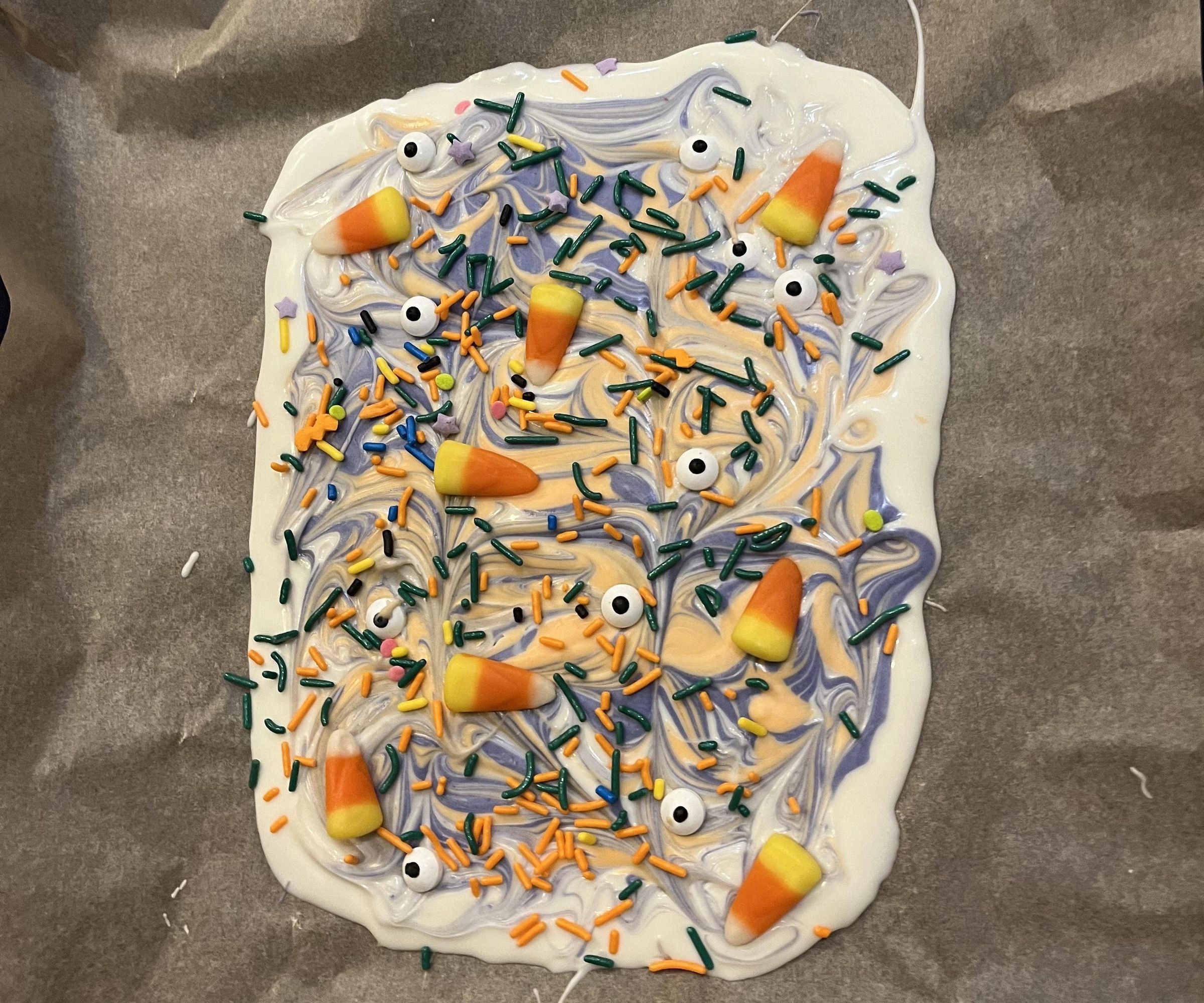Halloween White Chocolate Bark