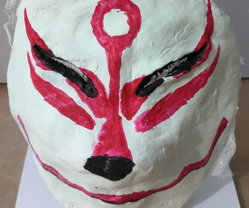 Traditional Japanese Wolf Mask