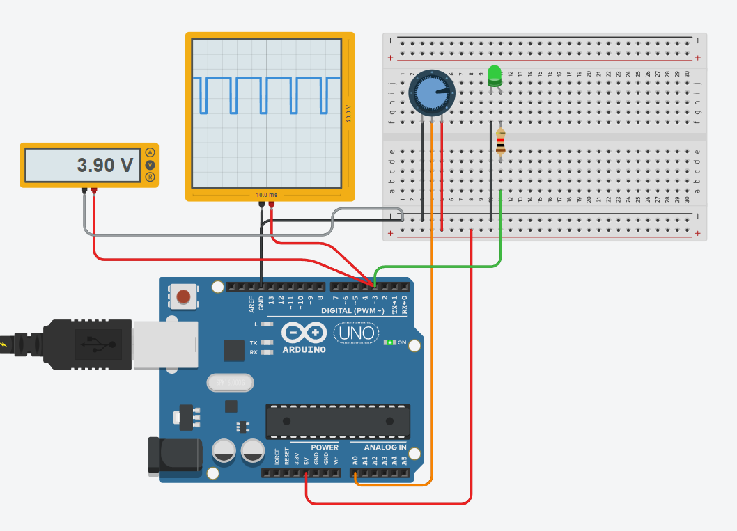 Control De LED Mediante Un Potenciometro