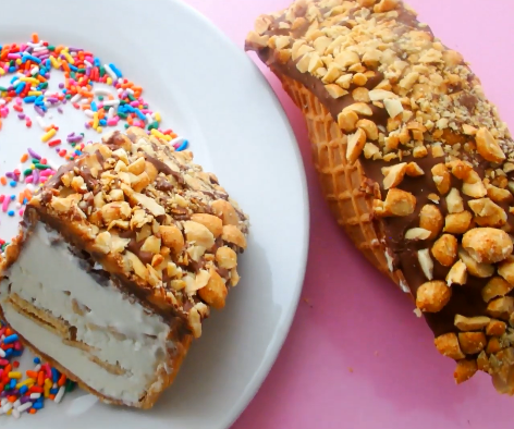 Choco Taco's filled with Cinnamon Toast Crunch