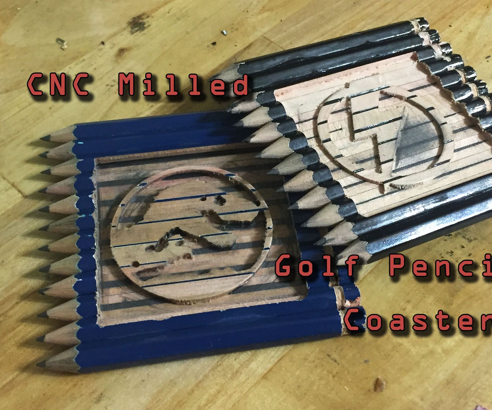 CNC Milled Pencil Coaster