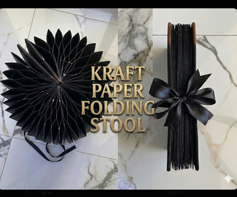 Folding Kraft Paper Honeycomb Stool
