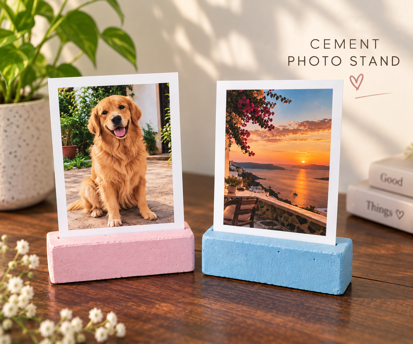 Easy Cement Photo Holder