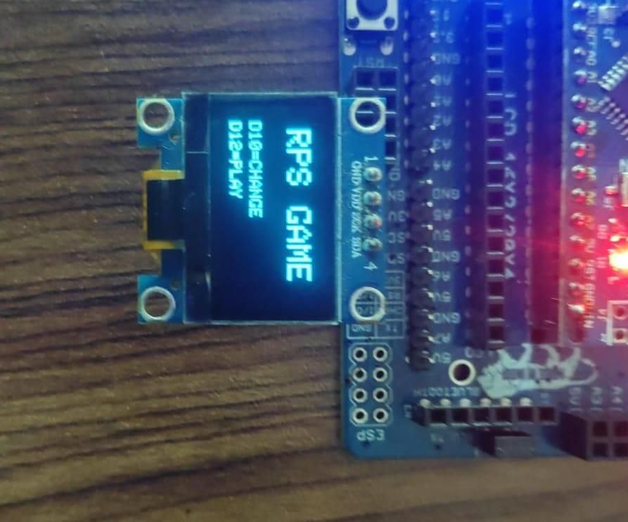 Rock Paper Scissors Game Using Arduino Nano and OLED