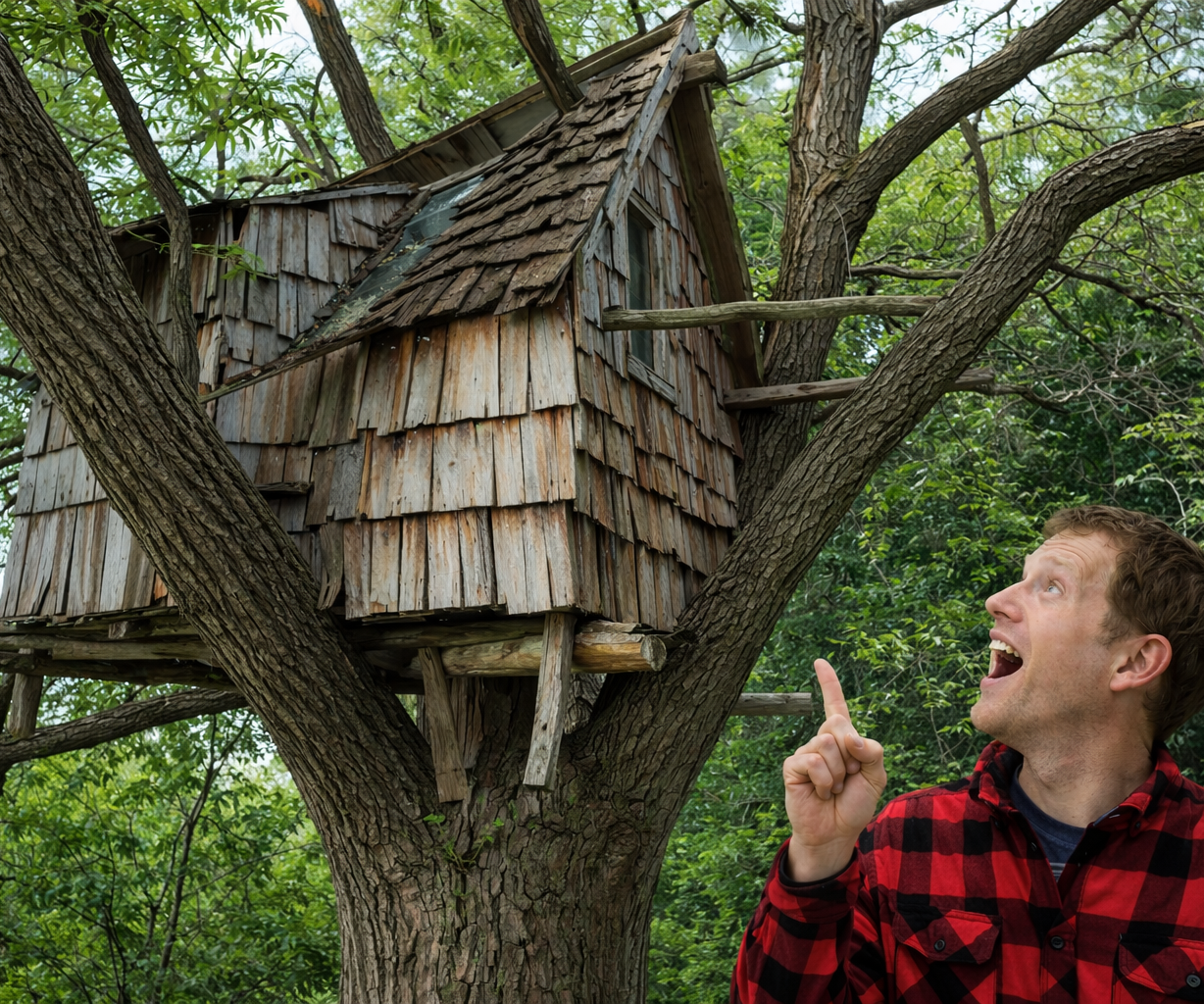Tree House Made From FREE pallets
