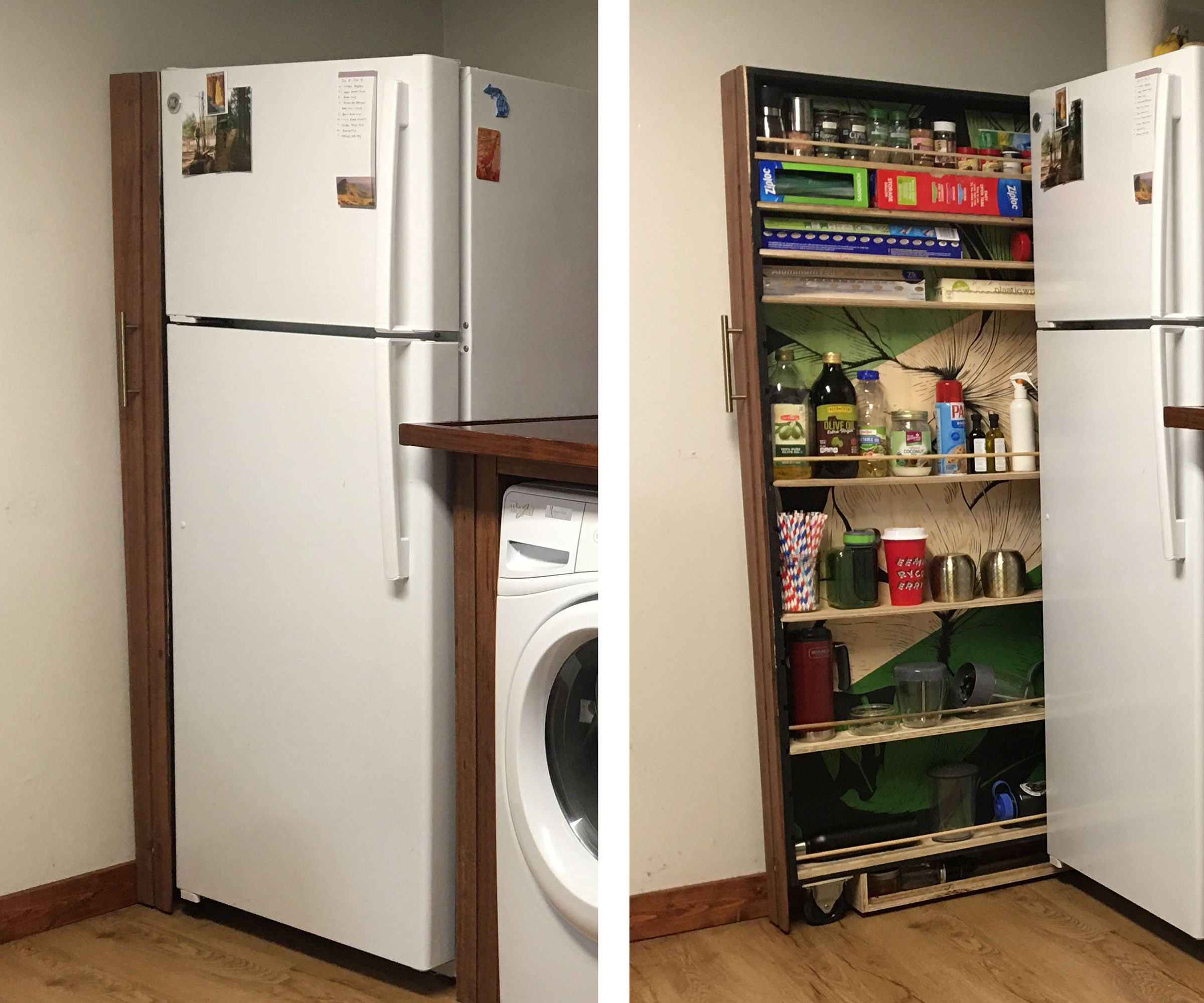 Slide Out Refrigerator Cabinet