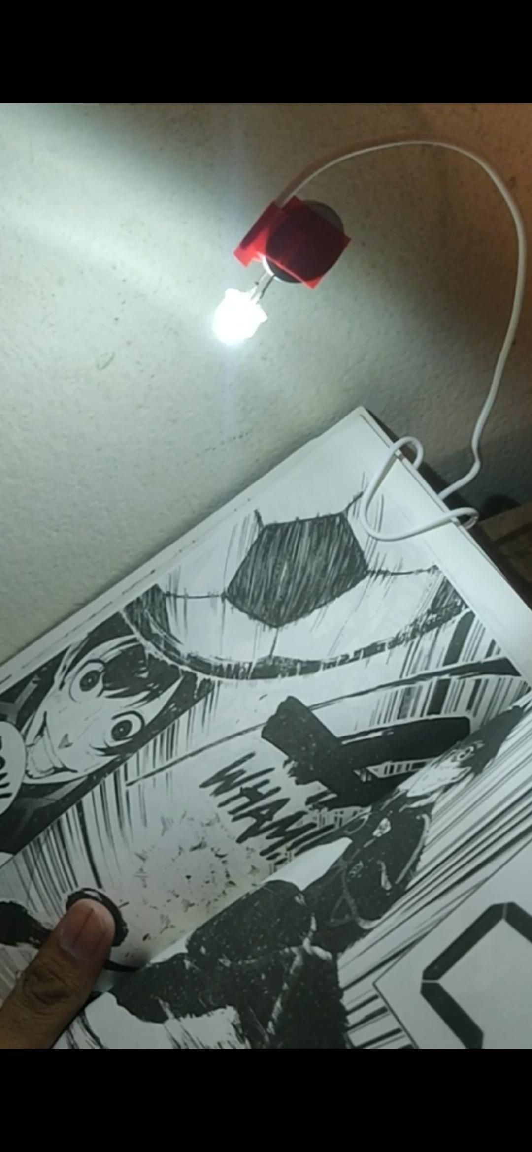 Make a Simple Simple Clamp on Book Lamp Under 3 $