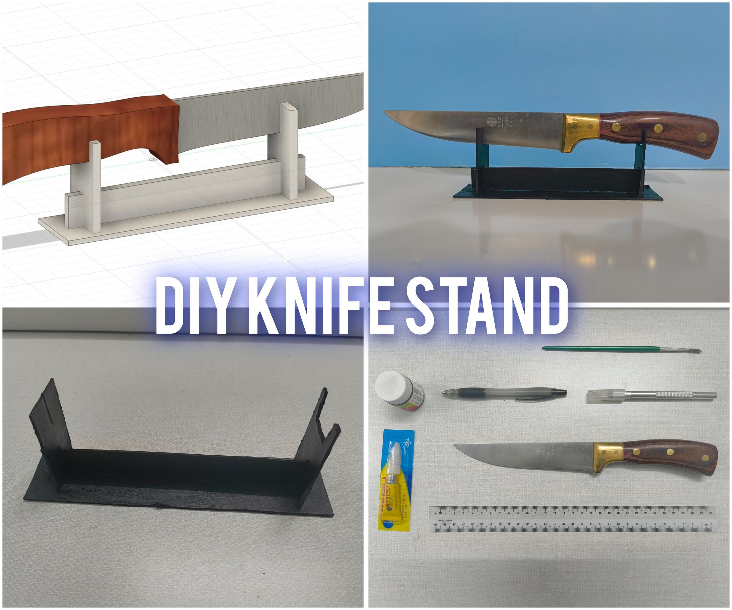 DIY CARDBOARD KNIFE STAND