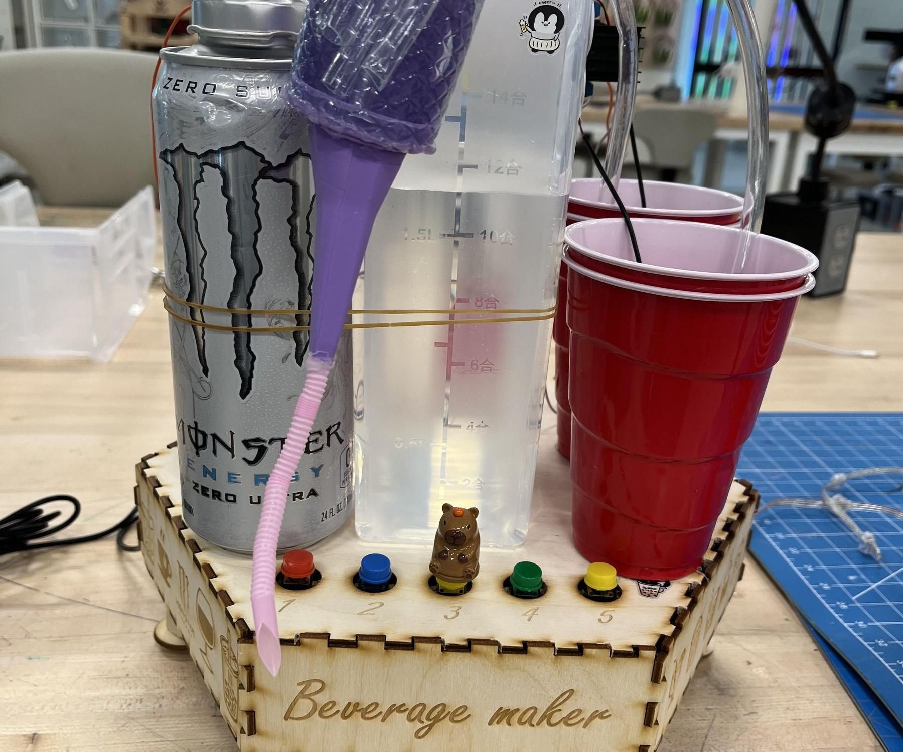 Automated Drink Dispenser With Light & Sound Feedback