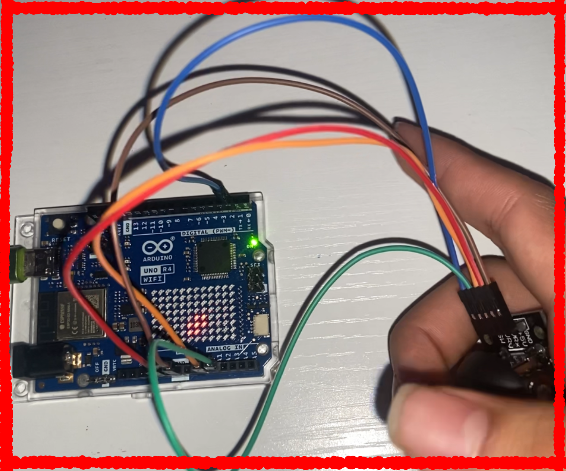 Simulating a Bouncy Ball on the Digital Arduino LED Matrix