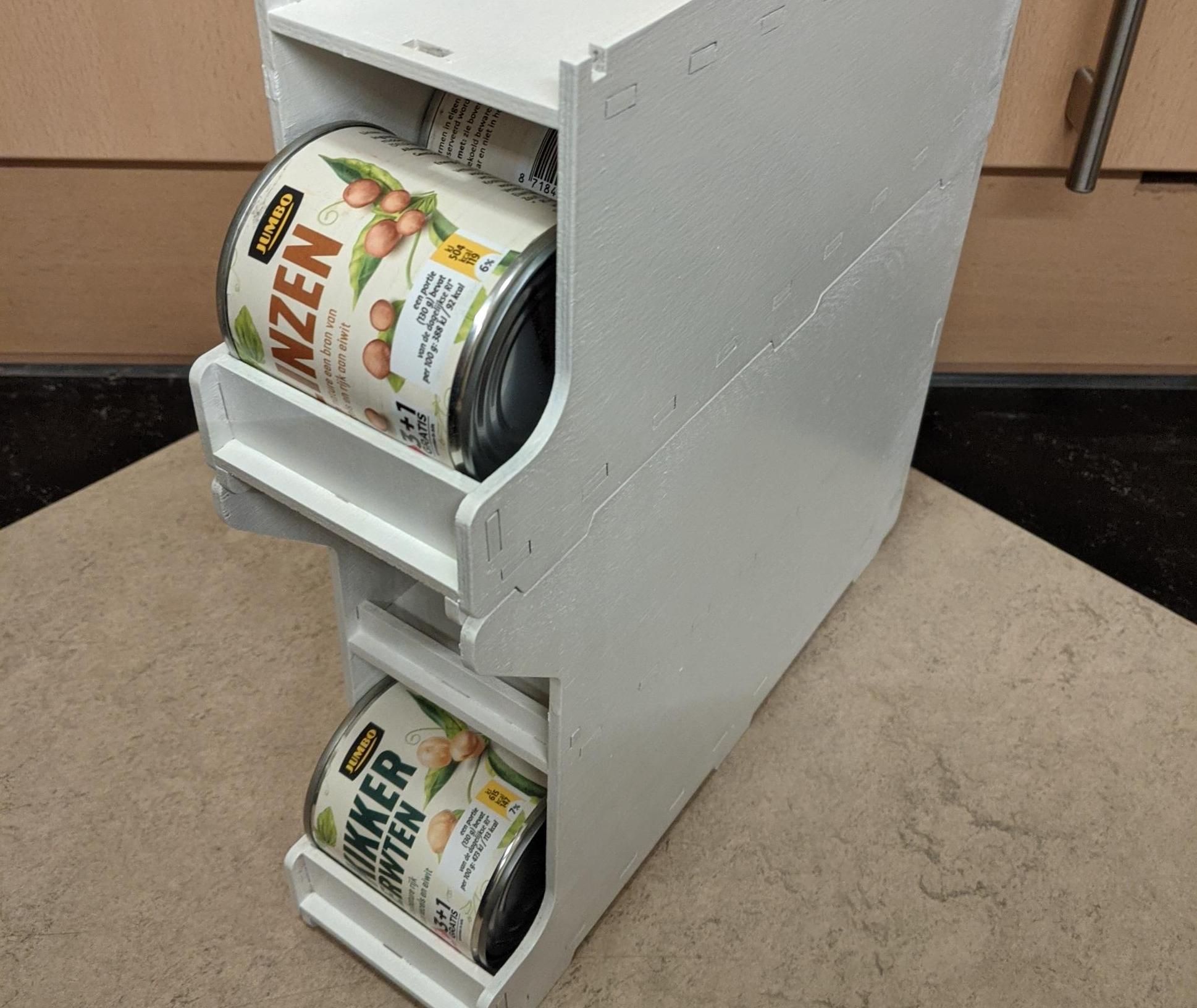 Laser Cut Stacking FIFO Can Holder
