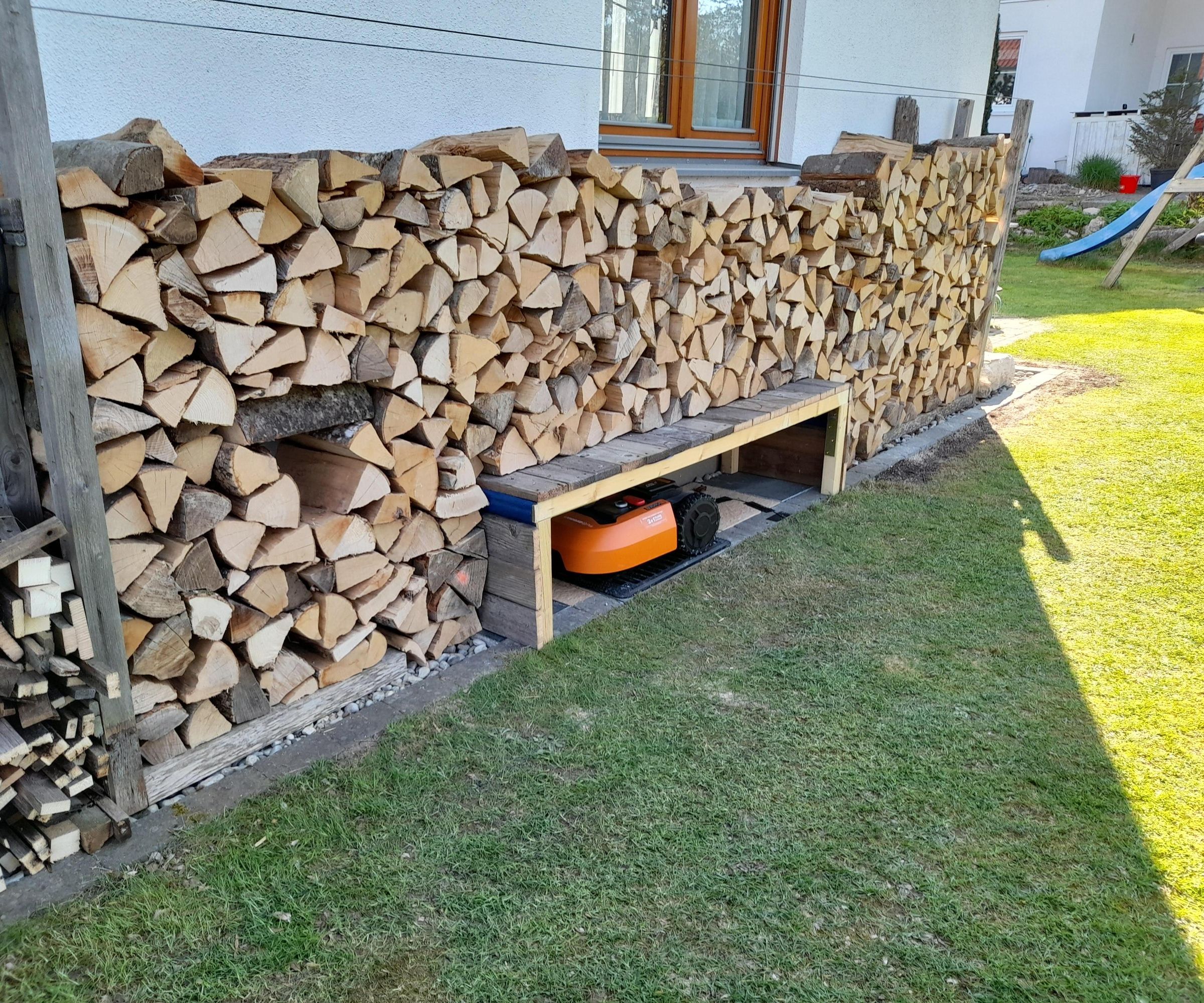Robot Mower Garage in the Firewood