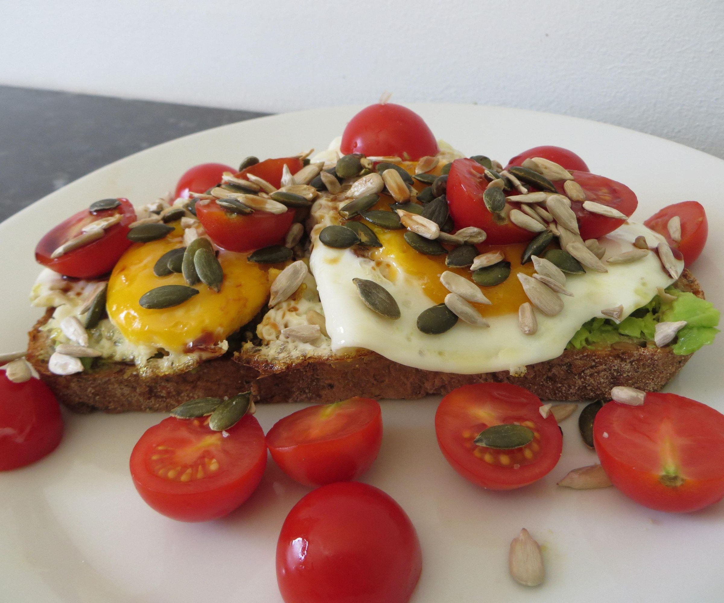 Open-Faced Egg & Avocado Sandwich