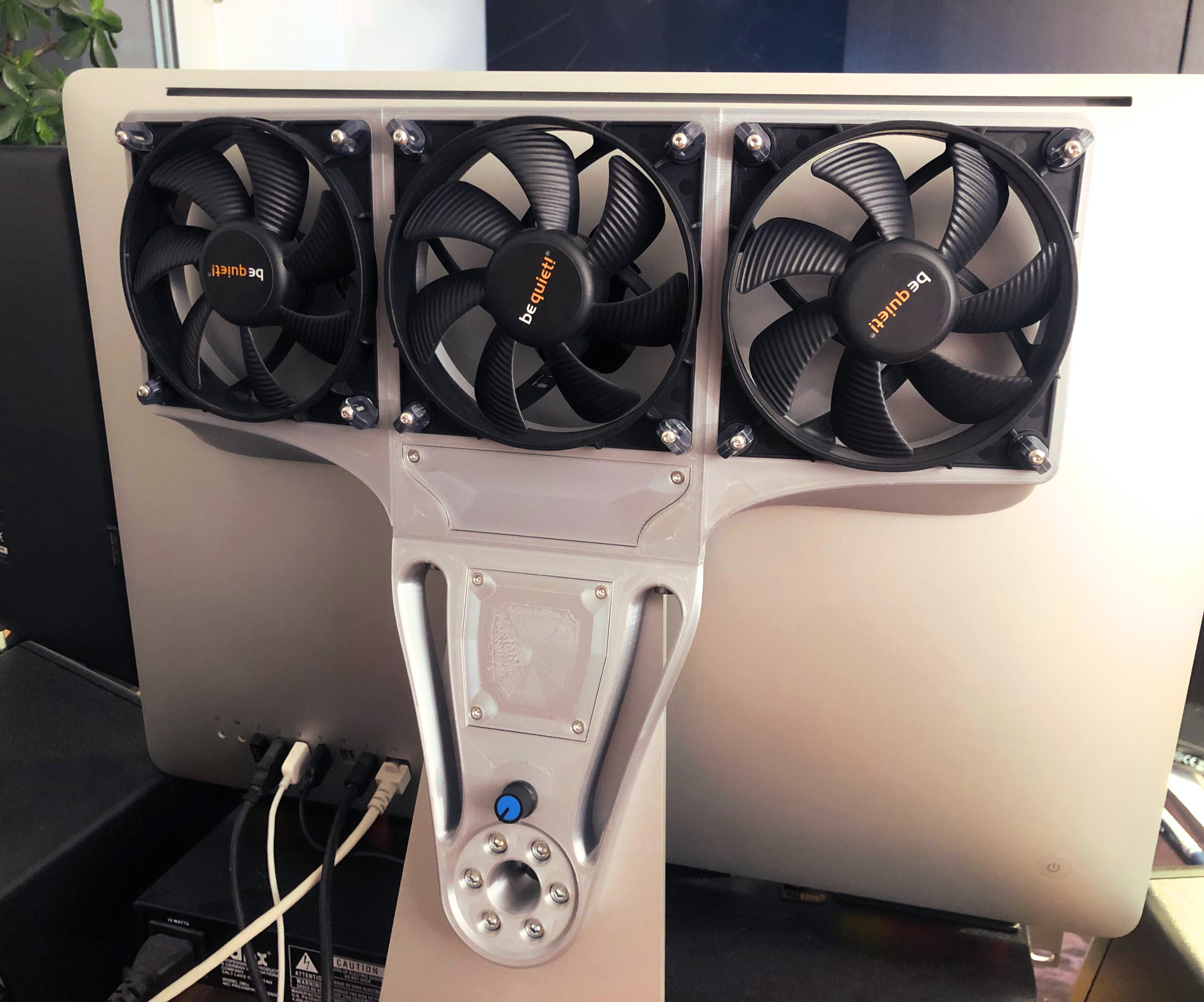 Overcomplicated IMac Cooler With 120mm Fans and PWM Speed Control