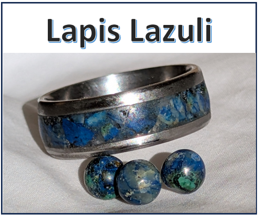 Crushed Lapis Lazuli Inlay Ring