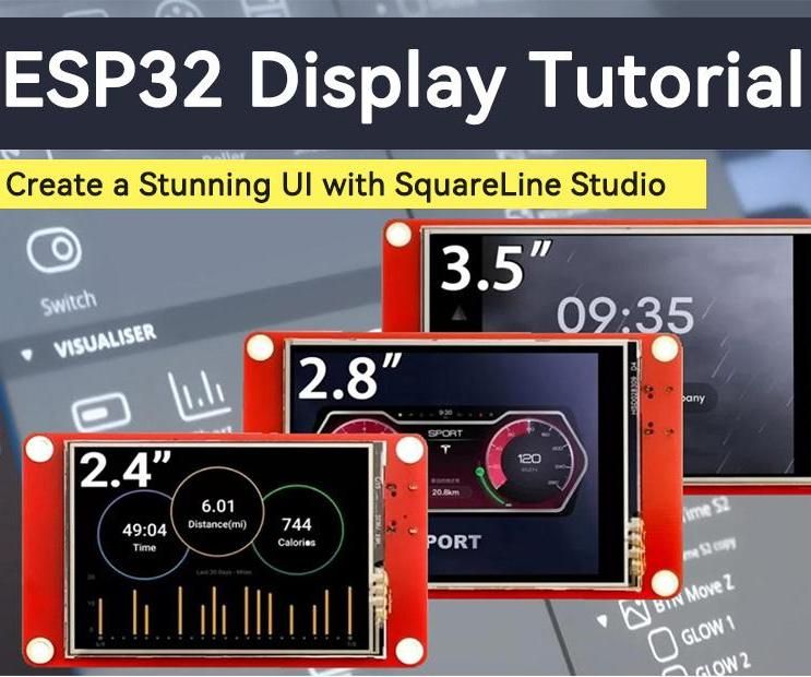 Create a Stunning UI With SquareLine Studio for ESP32 Display | LVGL Tutorial