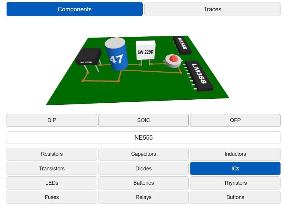 3D PCB Builder: Interactive Circuit Board Design and Visualization