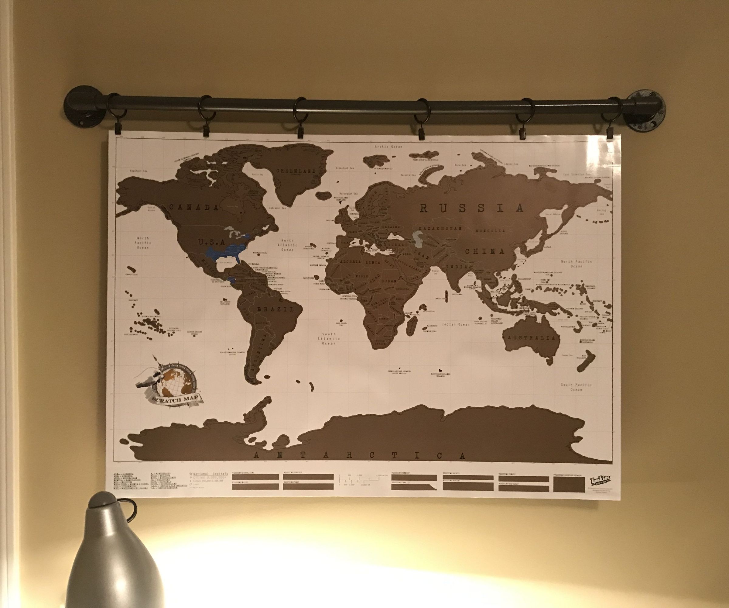 Fake Metal Pipe Map Holder
