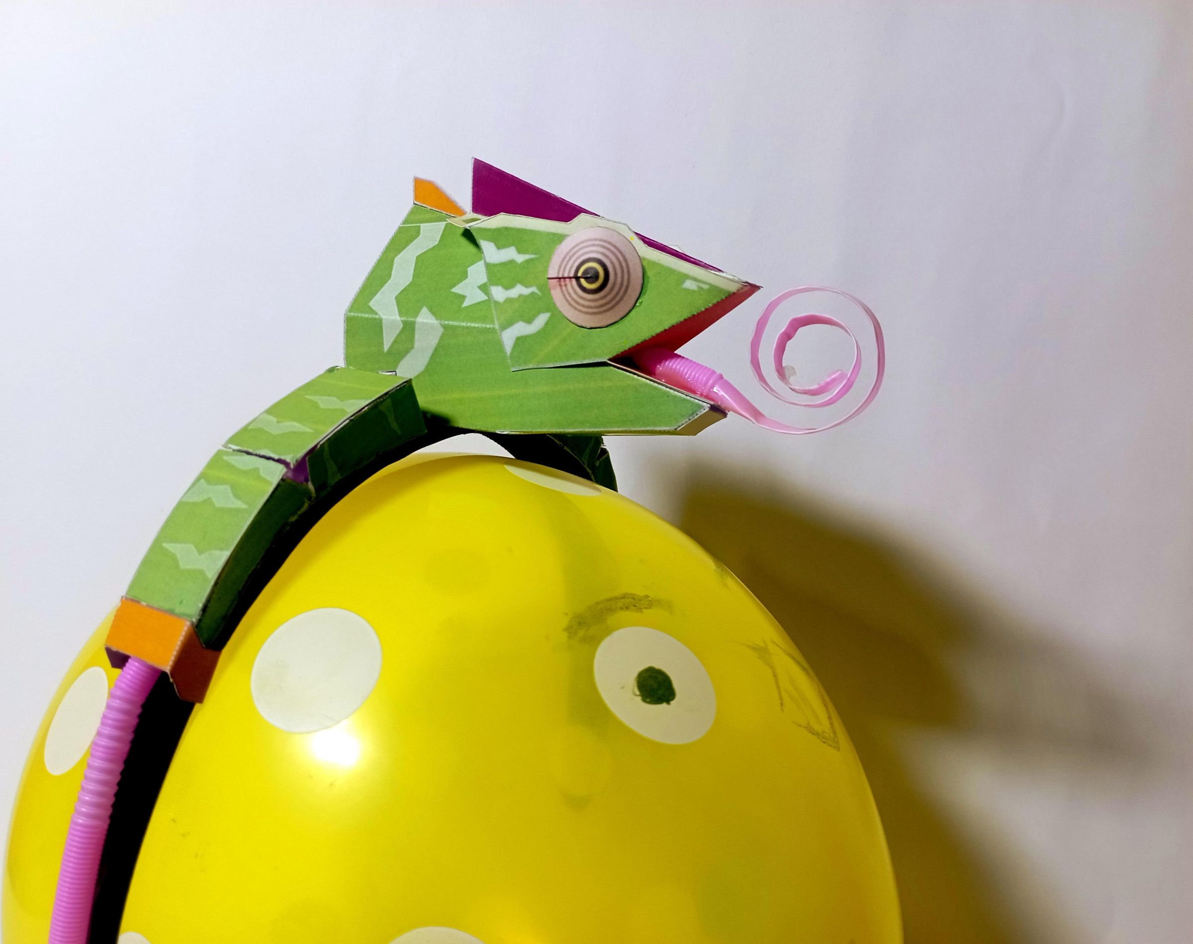 Kid's Craft Chameleon Hairband With Retractable Tongue