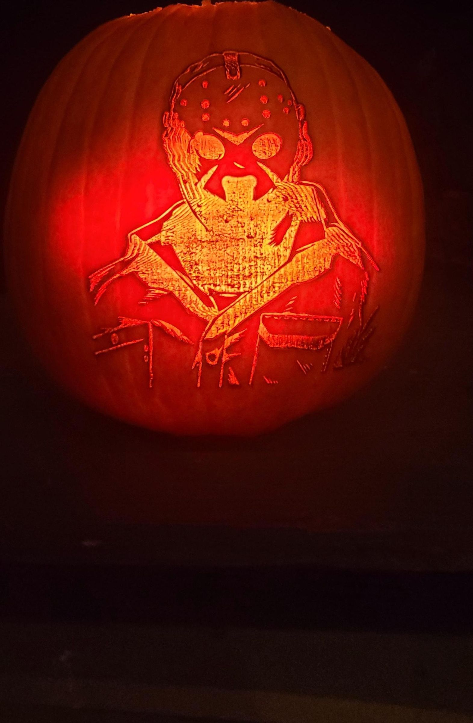 Laser Cut Jason Halloween Pumpkin