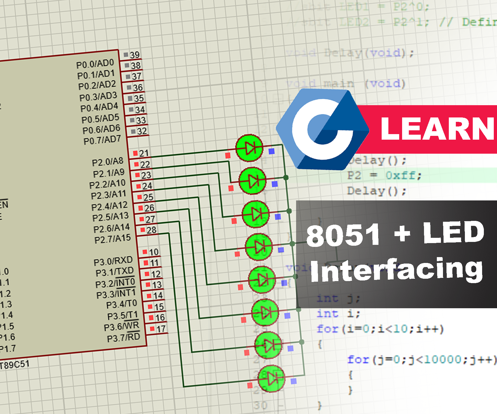 LED INTERFACING WITH 8051