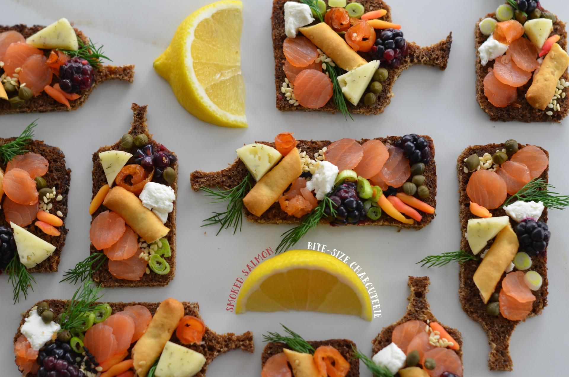 Bite-size Smoked Salmon Charcuterie