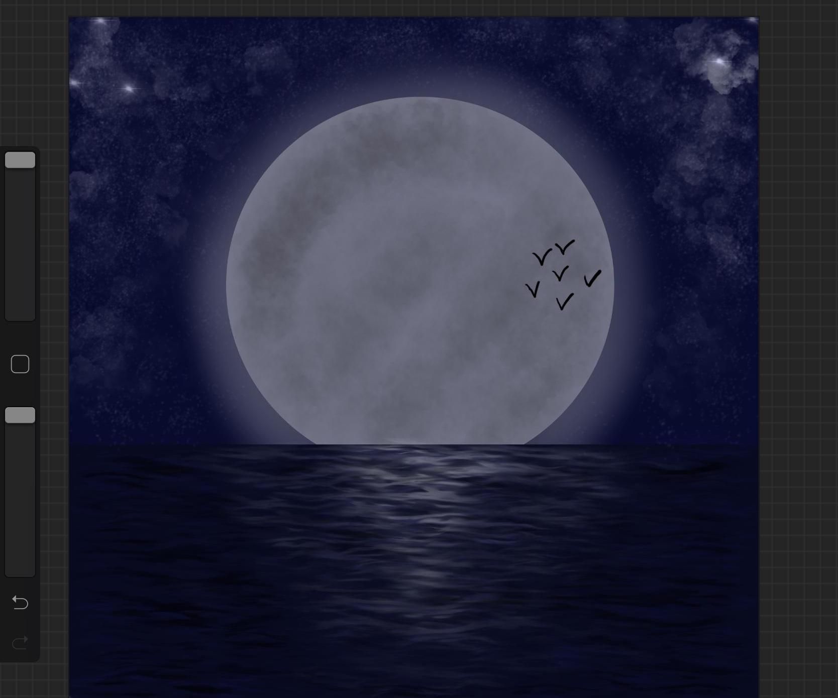 Drawing the Moon using Procreate App