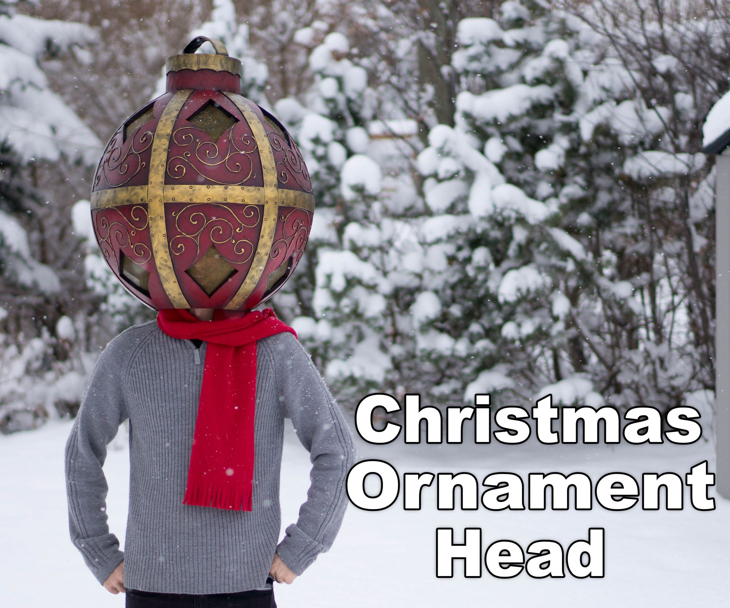 Giant Christmas Ornament Bobblehead Costume