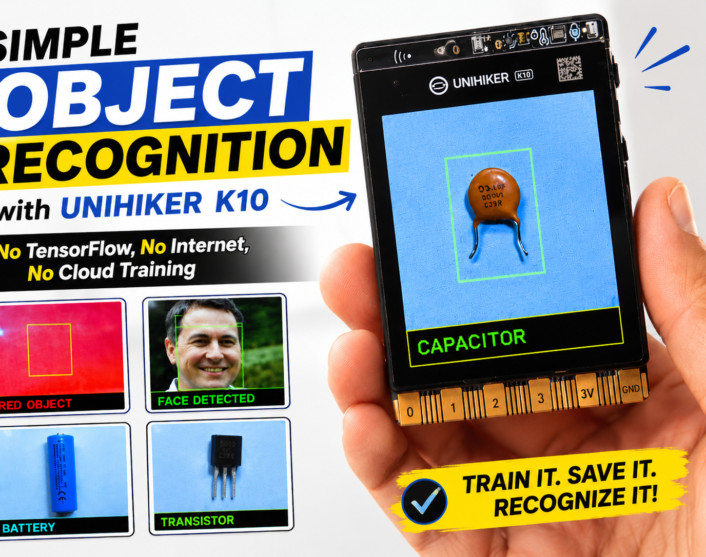 Simple Object Recognition With the UNIHIKER K10 – No TensorFlow, No Internet, No Cloud AI