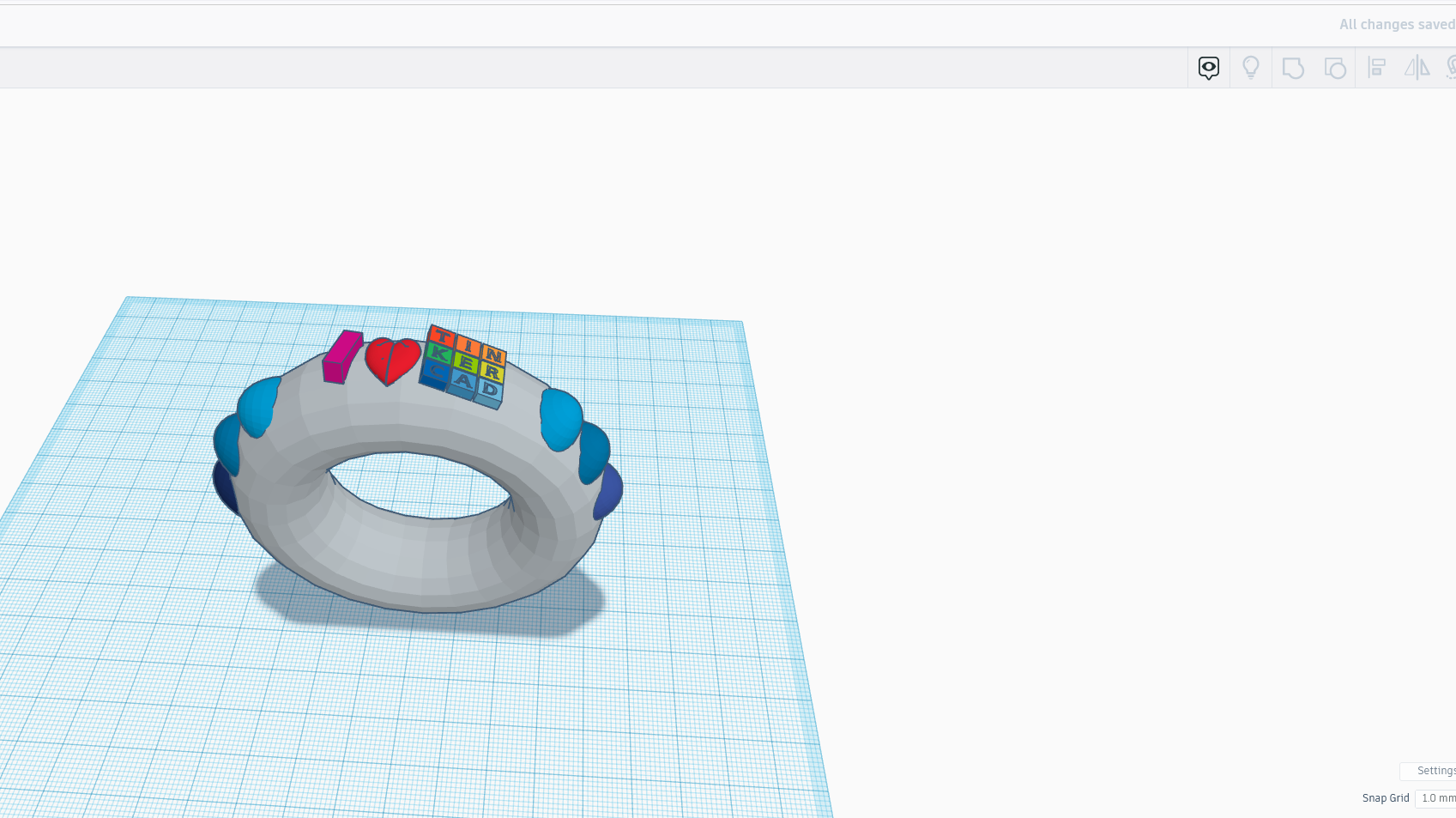 I Love Tinkercad Ring Using Tinkercad