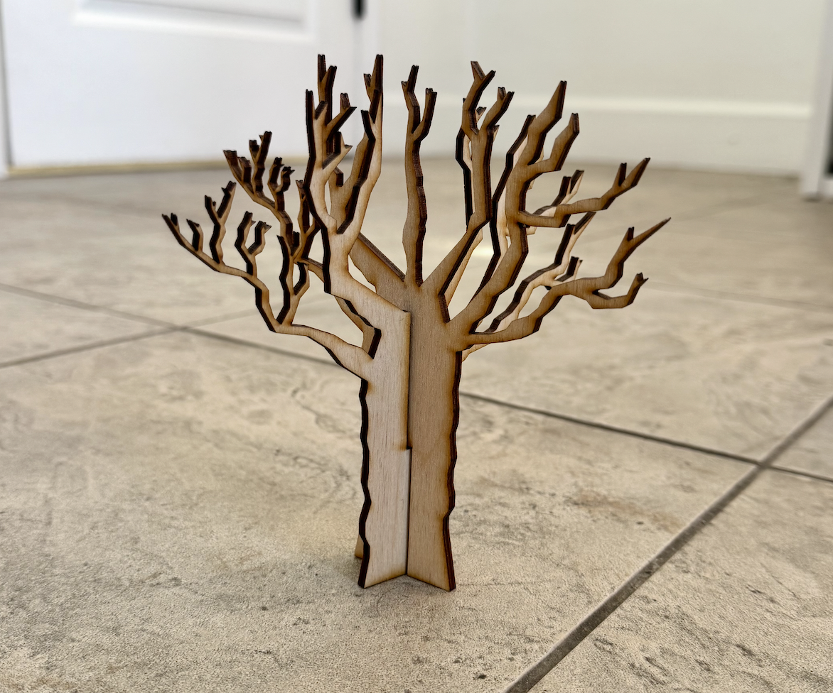Laser Cut Press Fit Tree and Jewelry Holder