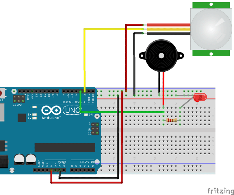 How to Connect PIR Sensor With Arduino Microcontroller