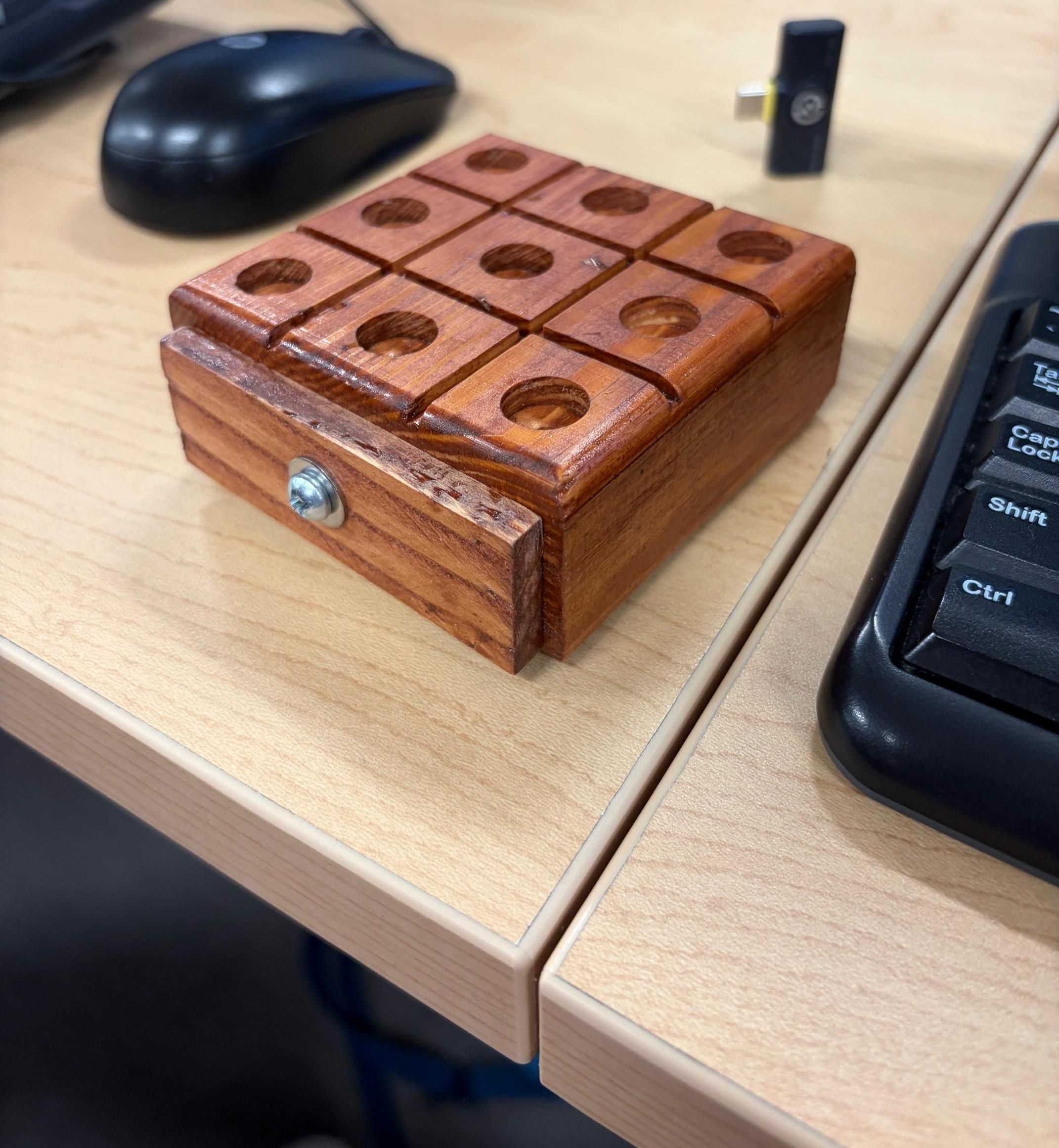 Wooden Tic-Tac-Toe Board